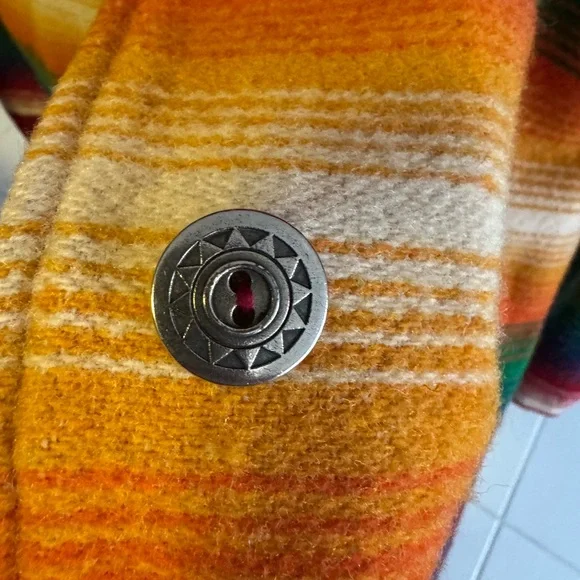 Woolrich wool x-large vintage blanket western 
southwest Aztec striped jacket - Picture 8 of 13